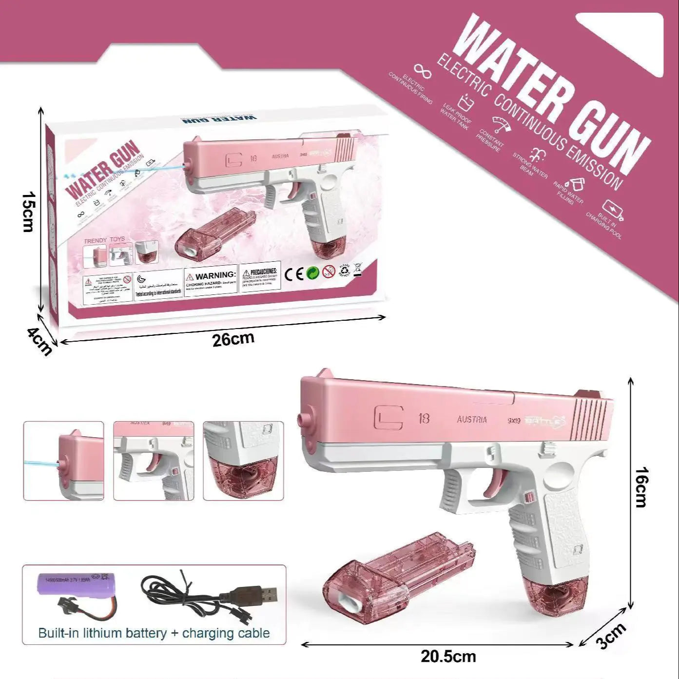 Electric Water Gun Toy Set